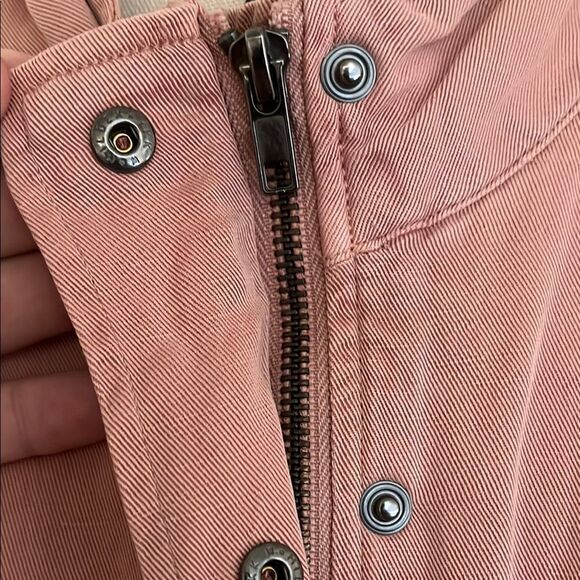 Rails Collins Distressed Linen Blend Utility Boho Jacket Modern In Rose Dust - Picture 9 of 15